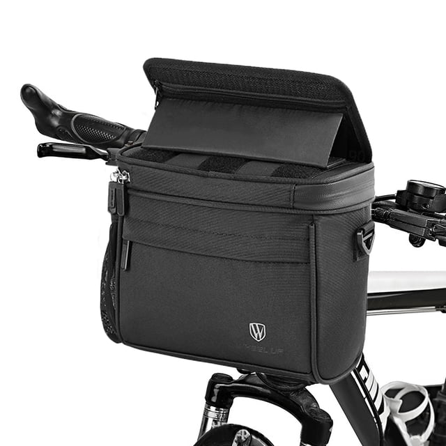 Touch Screen Bike Front Frame Bag Waterproof Phone Bag Phone Holder EVA Handlebar Bag Cycling Front Storage Bag for 7in Large Screen