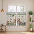thumbnail image 2 of Spring Botanical Kitchen Curtain for Berdoom Living Room Cafe 54 Inch Length, Farmhouse Vintage Black Plaid Brown Tiers Curtains Light Filtering Drapes Rod Pocket Window Treatment 2 Panels 52"Wx54"L, 2 of 8
