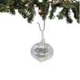thumbnail image 3 of 4 Inch Clear Iridescent Onion Glass Christmas Ornament Decoration, 3 of 5