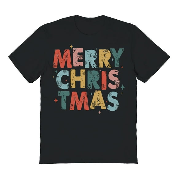 Haywood & Main Merry Christmas Graphic Black Men's Cotton T-Shirt