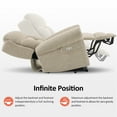 thumbnail image 6 of MCombo Dual Motor Power Lift Recliner Chair with Massage and Dual Heating for Senior, Fabric 7888 (Beige, Medium), 6 of 11