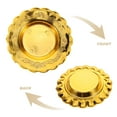 thumbnail image 2 of WEUVEB Golden Plastic Dessert Plates for Bakery Elegant Round Party Platters with Multifunctional Design 12PCS, 2 of 9