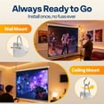thumbnail image 3 of SPECSTAR 120 inch Manual Pull Down Projector Screen, 1:1 HD Retractable Projector Screens with Auto Locking for Movie Home Theater Cinema Office Video Game, White(84Wx84H Inch Display Area), 3 of 9