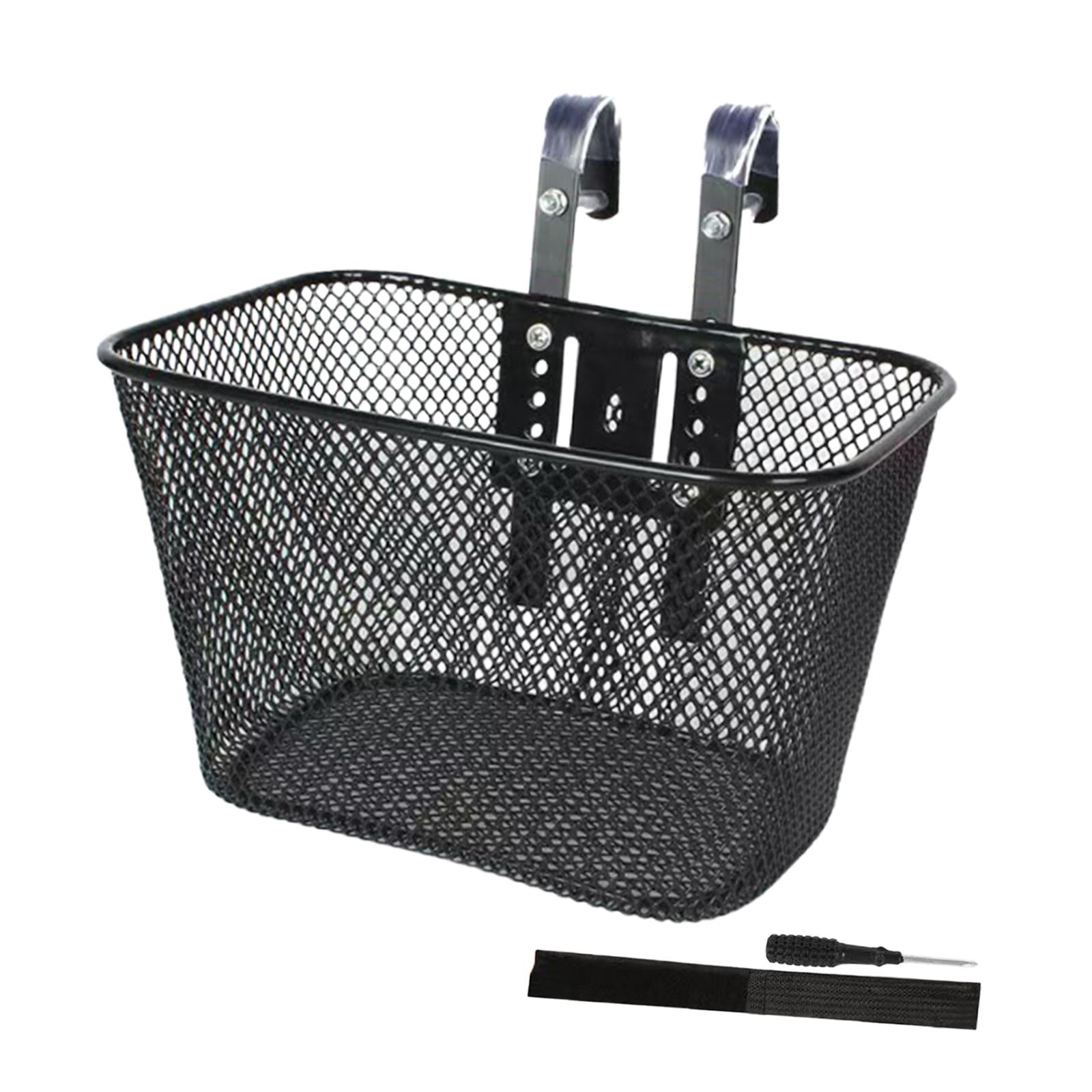 Kids Bike Basket Children Bicycle Basket Front Bicycle Basket Sturdy Metal Construction for Boys Girls Bikes