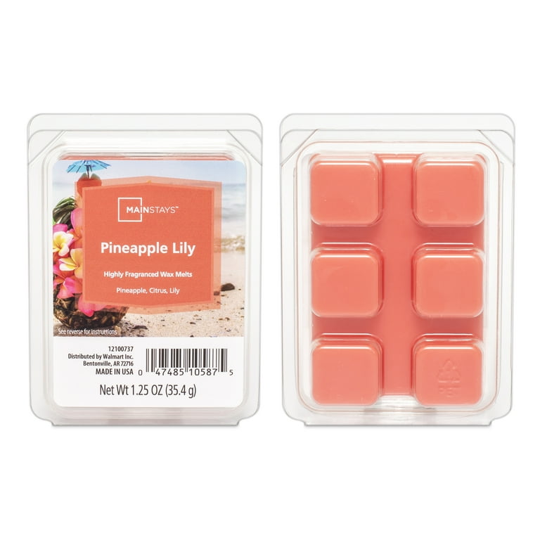 Mainstays Pineapple Lily Scented Wax Melt 1.25 oz with Tropical