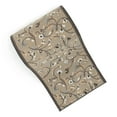 thumbnail image 4 of Custom Size 22" Wide Runner Non-Slip Rubber Backed Machine Washable Hall - 22 Inch Wide x 18 Feet Long Runner (22" x 18' Runner) Rug Jenni Taupe Botanical Floral Indoor Outdoor Low Pile, 4 of 4