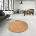 thumbnail image 3 of Ahgly Company Indoor Round Abstract Orange Abstract Area Rugs, 6' Round, 3 of 6