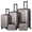 Brown, variant on 5PCS Vertical Striped Hardside Luggage Set with TSA Locks and 360° Spinner Wheels, Rose Gold