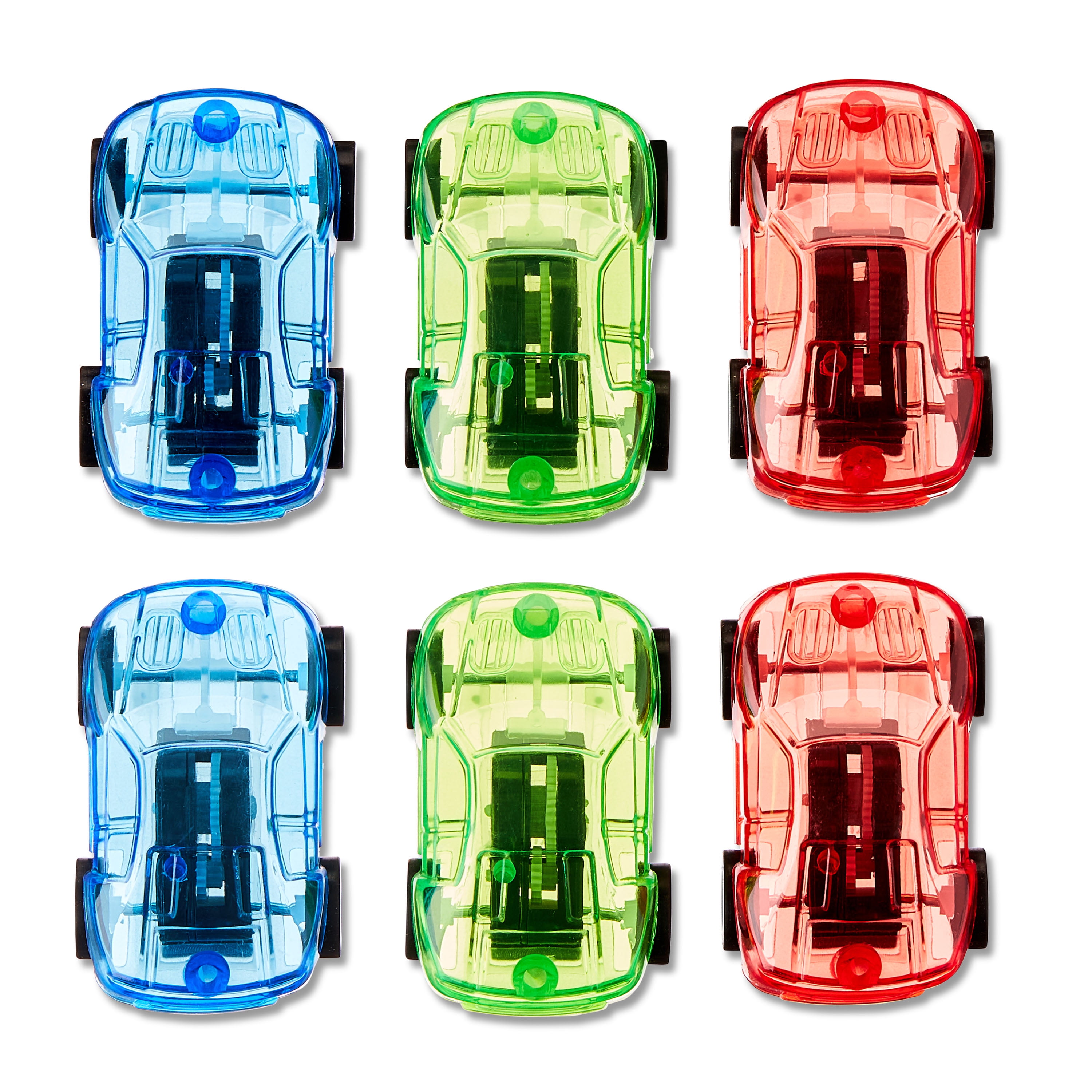 6 Count, Multicolor Pull Back Cars, Party Favors, by Way To Celebrate
