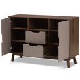 thumbnail image 4 of Baxton Studio Buffet en Britta en Marron Noyer et Gris, 4 of 10