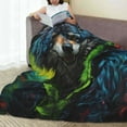 thumbnail image 6 of Zufioo Realistic Style Wolf Warrior Fleece Blanket Queen Size,Plush Bed Blanket,Ultra Soft Throw Blanket,Plush Fuzzy Cozy Blanket Perfect for Bed,Couch-40"x30", 6 of 7