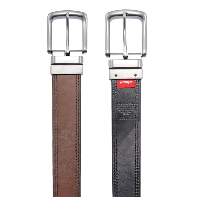 Wrangler Men's Burnished Leather Reversible Belt photo 3