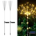 thumbnail image 4 of 2PCS Solar Garden Firework Lights 124 LED Solar Starburst Fairy Lights Copper Wire Twinkling Solar Stake Lights 8 Lighting Modes Garden Pathway Lights IP65 Waterproof for Patio Yard Flowe, 4 of 11