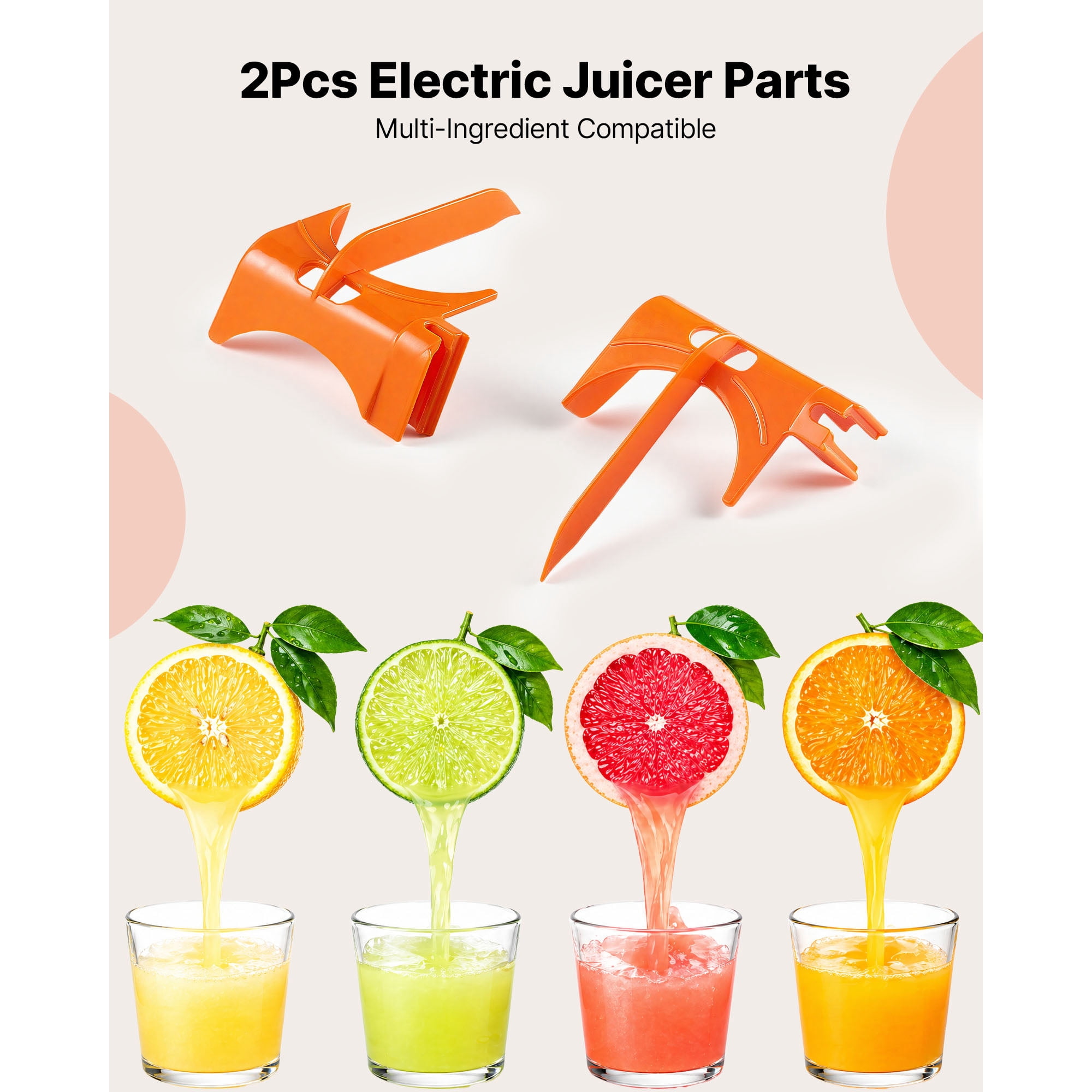 KFFKFF 2pcs Electric Orange Juicer Replacement Parts, Durable Plastic, Compatible with NS2000E Series Electric Juicer, Simple to Install