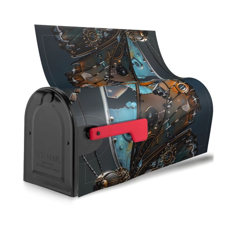 Perinsto 3D Butterfly Magnetic Mailbox Cover | Waterproof Letter Box Wrap Decor, 21x18 Inch