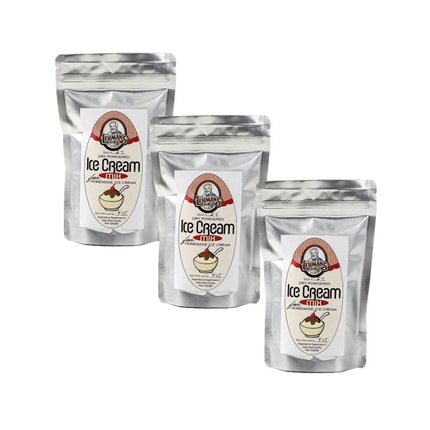 Lehman's Homemade Creamy Ice Cream Mix 4 Quart Bag Size Pack of 3