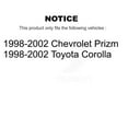 thumbnail image 2 of CMX Front Ceramic Disc Brake Pads CMX-D741 for Car 1998-2002 Toyota Corolla Chevrolet Prizm, 2 of 9