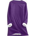 thumbnail image 3 of Aricy fall tops for women Long Sleeve Sweatshirts Pullover Plus Size Blouses Tshirt Plush Thick Warm Casual Winter Sherpa Fleece Lined Pullover Tops Trendy Cozy Loungewear, 3 of 3