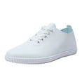 thumbnail image 6 of Oyedens White Canvas Shoes for Women Casual Low Top Fashion Sneakers Walking Flats Tennis Shoes Girls, 6 of 7