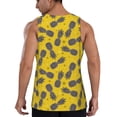 thumbnail image 3 of Easygdp Summer Pineapple Men's Tank Top, Sleeveless Muscle T Shirts, Breathable, Quick-Dry, Loose for Gym, Running, Fitness - Medium, 3 of 9