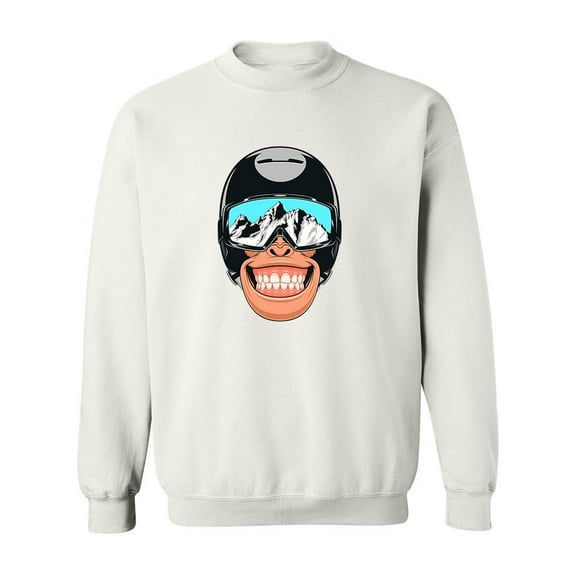 Monkey With A Helmet Sweatshirt Men -Image by Shutterstock, Male 3X-Large