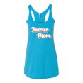 thumbnail image 2 of Wild Bobby Twirler Mom Girl Sports Women Tri-Blend Racerback Tank Top, Vintage Turquoise, Small, 2 of 5