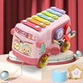 thumbnail image 1 of Agiferg Puzzle Eight-tone Hand Knocking On The Piano, Baby Two-in-one Bus Musical Instrument, Children's Music Toy, Rattle, 1 of 9
