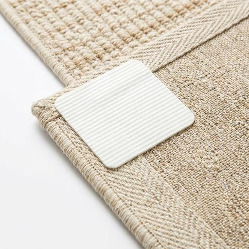 4 Pack Vacuum Tech Non Slip Rug Grippers for Hardwood Floors, Washable Reusable Anti-Curl Carpet Corner Pads, Residue-Free Rug Stabilizer Tape to Keep Rugs Flat & Secure