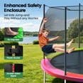 thumbnail image 3 of GVDV Outdoor Trampoline, 14' Backyard Recreational Trampoline with Enclosure for Kids & Adults, 3 of 9