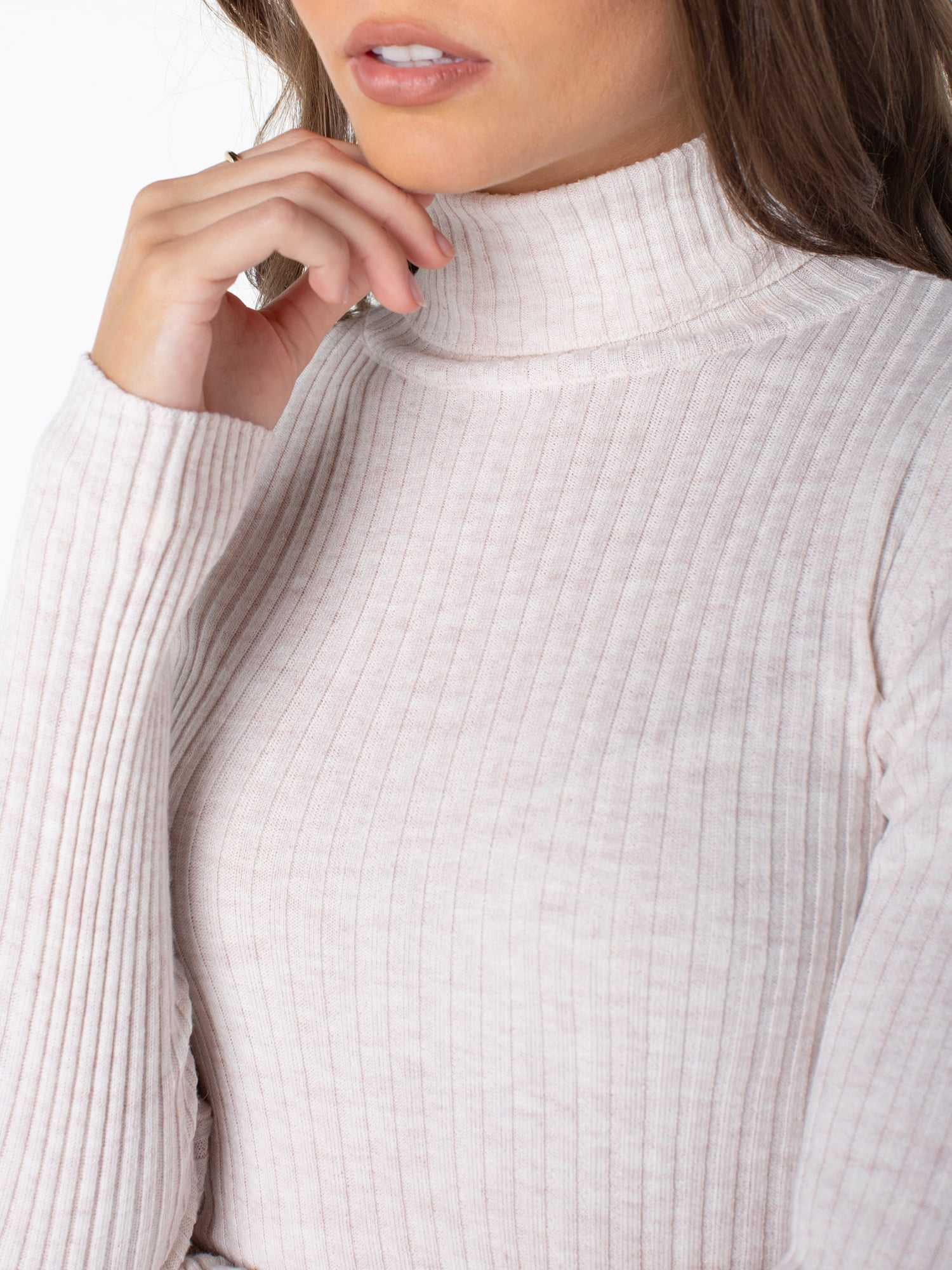 Celebrity Pink Women's and Women's Plus Long Sleeve Turtleneck Sweater Top, Sizes XS-4X