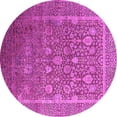 thumbnail image 1 of Ahgly Company Indoor Round Oriental Pink Industrial Area Rugs, 4' Round, 1 of 4