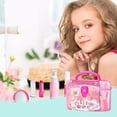 thumbnail image 6 of Kids Pretend Makeup Toy Set, Non-Toxic Fake Cosmetic Play Kit with Eyeshadow Blush Lipstick Brushes Storage Case, Simulation Beauty Styling Playset for Girls Birthday Party Dress Up Gifts, 6 of 6