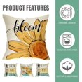 thumbnail image 2 of Spring Has Sprung Daisy Decorative Throw Pillow Cover 16x16 Set of 4, Farmhouse Black White Buffalo Plaid Check Flower Outdoor Pillowcase Quote Bless My Blooms Floral Cushion Case Home Decor, 2 of 5