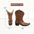 thumbnail image 2 of Brown Cowboy Boot Vase – Western Resin Decor with Embossed Pattern & Metal Concho Accent, 2 of 9