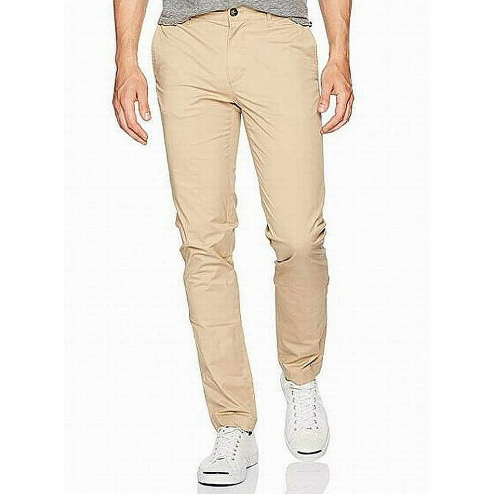 Lacoste Pants - Lacoste Mens Slim-Fit Khakis Flat-Front Stretch Pants ...