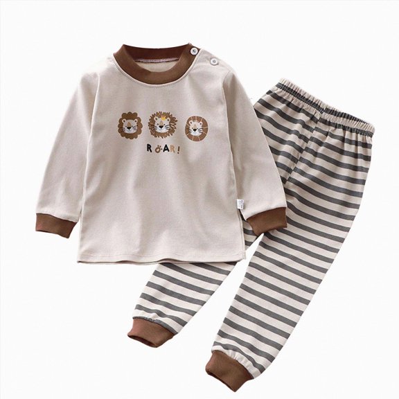 UAYOTSE Toddler Baby Boy Fall Winter Sweatshirt Outfit Clothes Long Sleeve Pullover Tops Joggers Pants Set,Sizes 3-6 Months