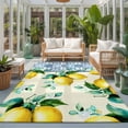 thumbnail image 2 of Area Rugs 4'x6'. Lemon Carpet Runner Indoor Outdoor Rugs Home Decor Aesthetic, Summer Green Botanical Blue and White Porcelain Non Slip Mats Washable Accent Rug for Living Room Bedroom, 2 of 8