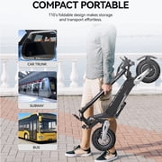 900W Peak OOTD T10 Electric Scooter for Adults, 31MPH Top Speed 48V Battery 28Mile Long ranges,11 Off-Road Foldable E-Scooter