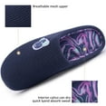 thumbnail image 4 of Wedge Heel Slippers for Women Embroided Abstract Pattern Lining House Shoes, Blue US 9, 4 of 7