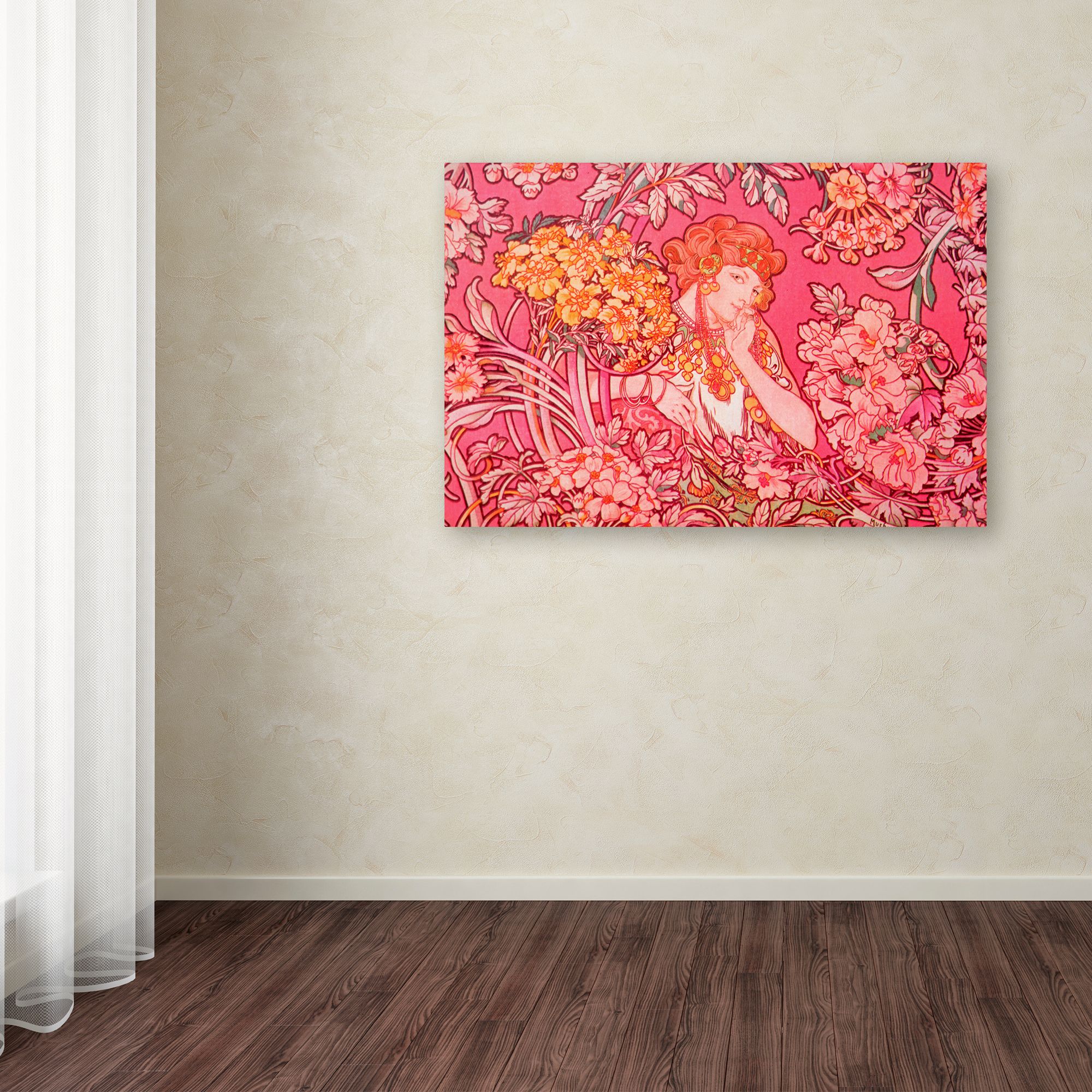 Trademark Fine Art 'Mucha Woman' Canvas Art by Vintage Apple Collection