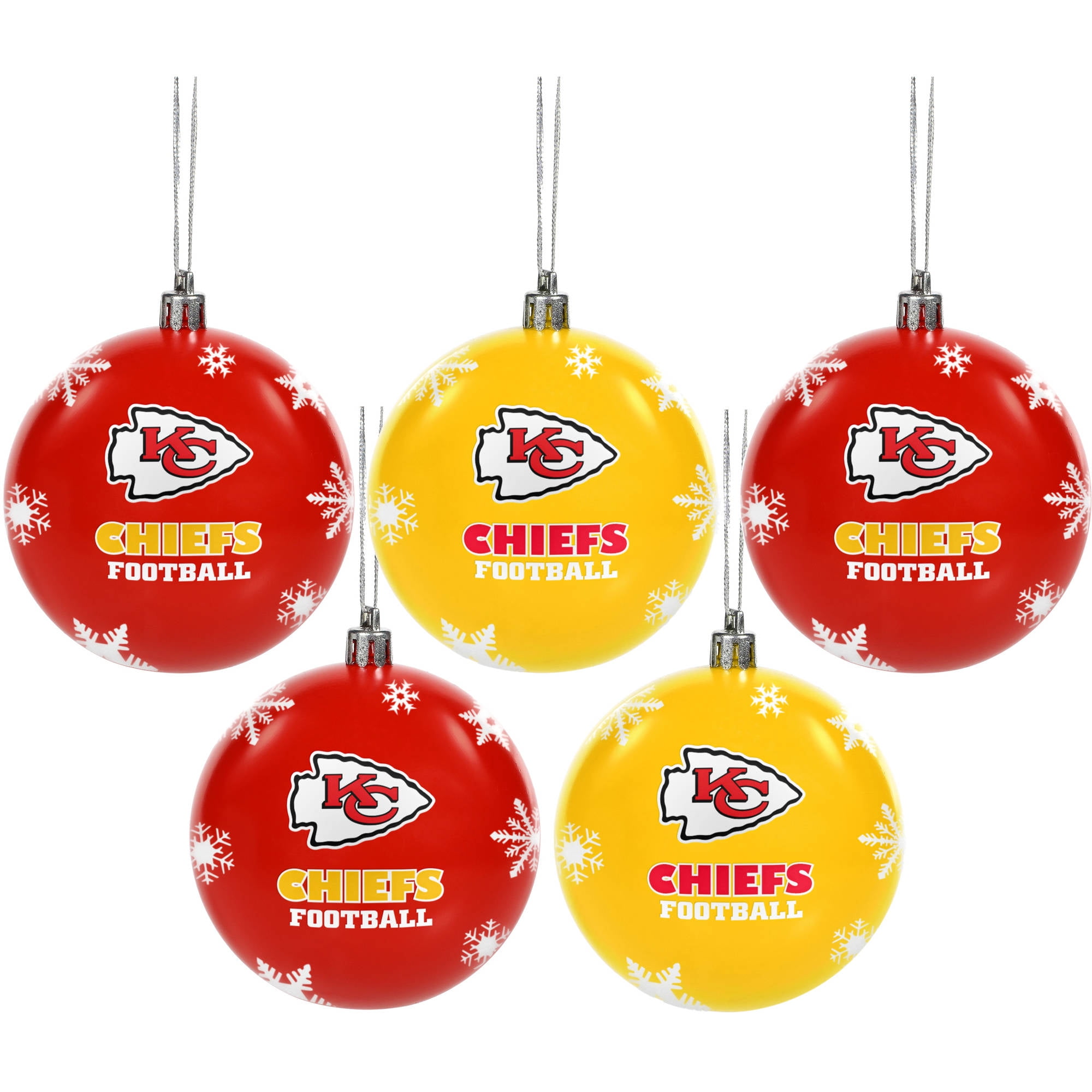 Forever Collectibles 2016 NFL Pack Shatterproof Ball Ornaments, Kansas