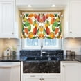 thumbnail image 5 of Yayeee Kitchen Curtains Tier Pair Light Filtering 27"x36" Rod Pocket Short Cafe Window Panel, Beige Leaves, 5 of 7