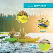 Lifetime Manta 10 ft Tandem Kayak, Yellow, Lime (91071)