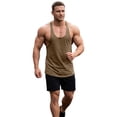 thumbnail image 2 of Workout Tank Tops for Men Summer Lightweight Loose Scoop Neck Racerback Sleeveless Muscle Shirts Bodybuilding Gym Tanks, 2 of 5