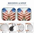 thumbnail image 6 of Wukai Patriotic Butterfly Floral Print Windshield Sun Shade, Car Front Window Shades Sunshade Cover Sun Visor Shield Block Automotive Interior Protector Blocks UV Rays-Medium, 6 of 6
