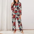 thumbnail image 2 of Sikiie Chicken Women's Long-Sleeve Shirt and Full-Length Bottom Pajama Set (s-xxl)-Small, 2 of 7