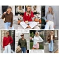 thumbnail image 5 of PRETTYGARDEN Women's Fall Fashion V Neck Cozy Sweaters | Soft Stretchy Warm, Chunky Knit Pullover, Loose Fit Long Sleeve Tops, Dressy Casual Blouses,Trendy Holiday Winter Outfits, 5 of 10