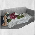 thumbnail image 6 of Letter R Soft Flannel Fleece Throw Blanket, Capitalized R with Flower of Love Rose Nature Inspired Font Alphabet, Cozy Plush for Indoor and Outdoor Use, 70" x 90", Pink Green White, by Ambesonne, 6 of 6