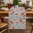thumbnail image 5 of Christmas Table Runner Cardinal Bird Red Berry Table Runners Snowy Grey Cotton Linen Dresser Scarf Kitchen Dining Table Decor for Christmas Holiday Party Decor 13x36 Inch, 5 of 9