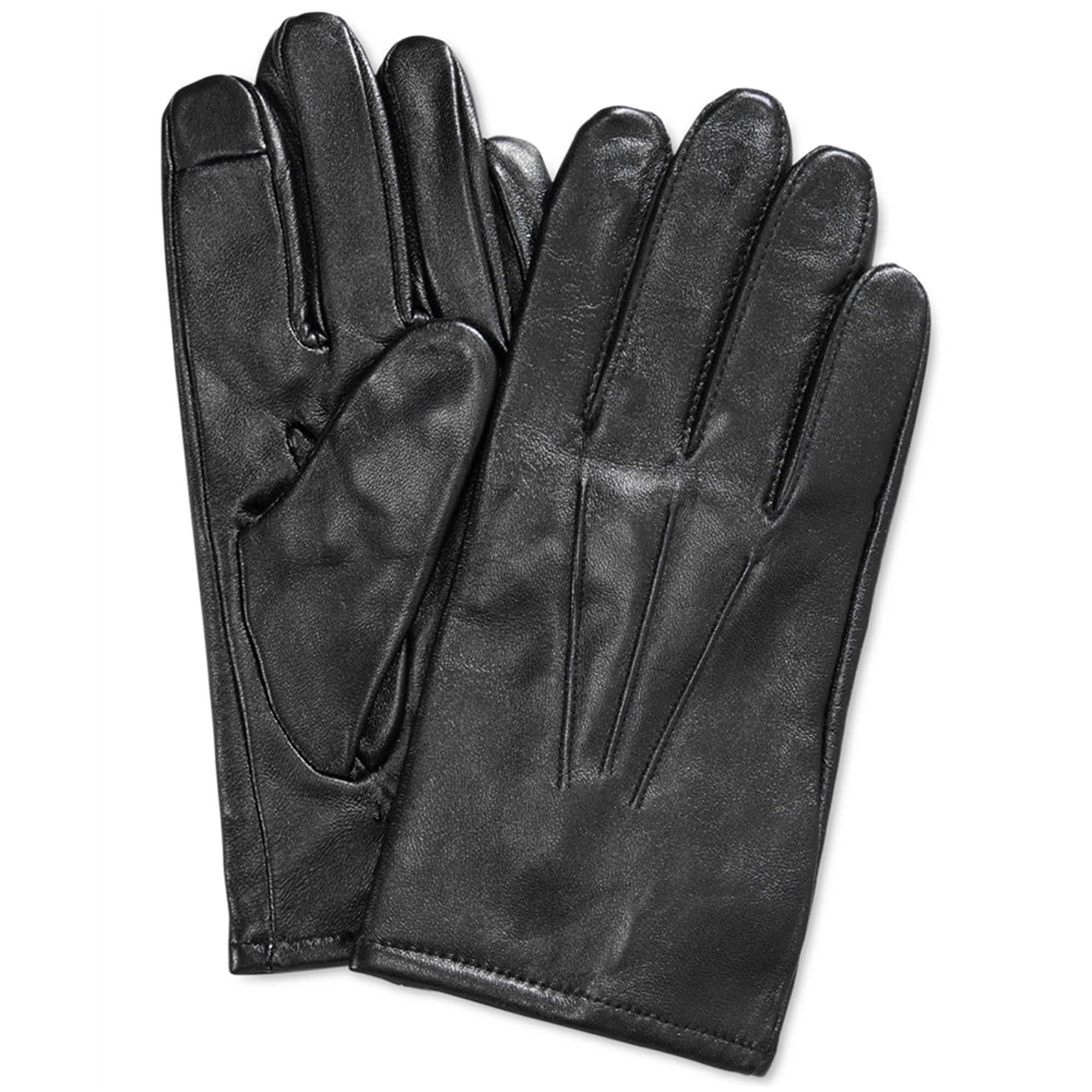 Club Room - Club Room Mens Cashmere Lined Leather Gloves, Black, Medium ...